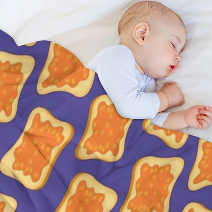 Beans on Toast Food Pattern Throw Blanket