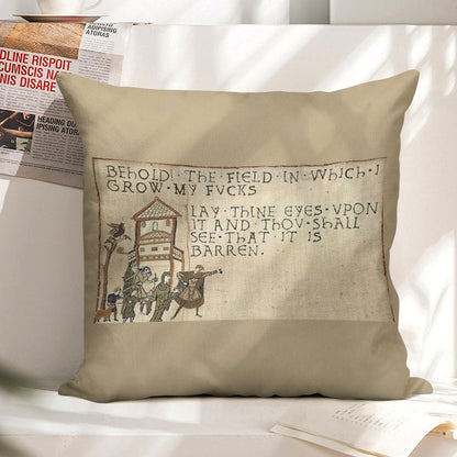 Behold The Field! Linen Throw Pillow Cover