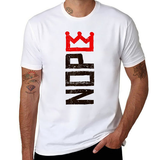 Womens Nope No Kings Protest Sign Vertical  Rolled Sleeves T-Shirt