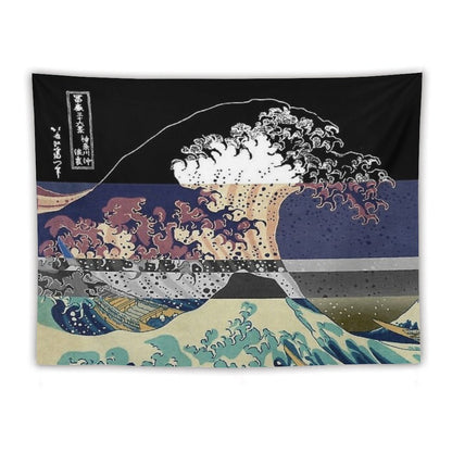 Tricolor Kanagawa Wave Tapestry