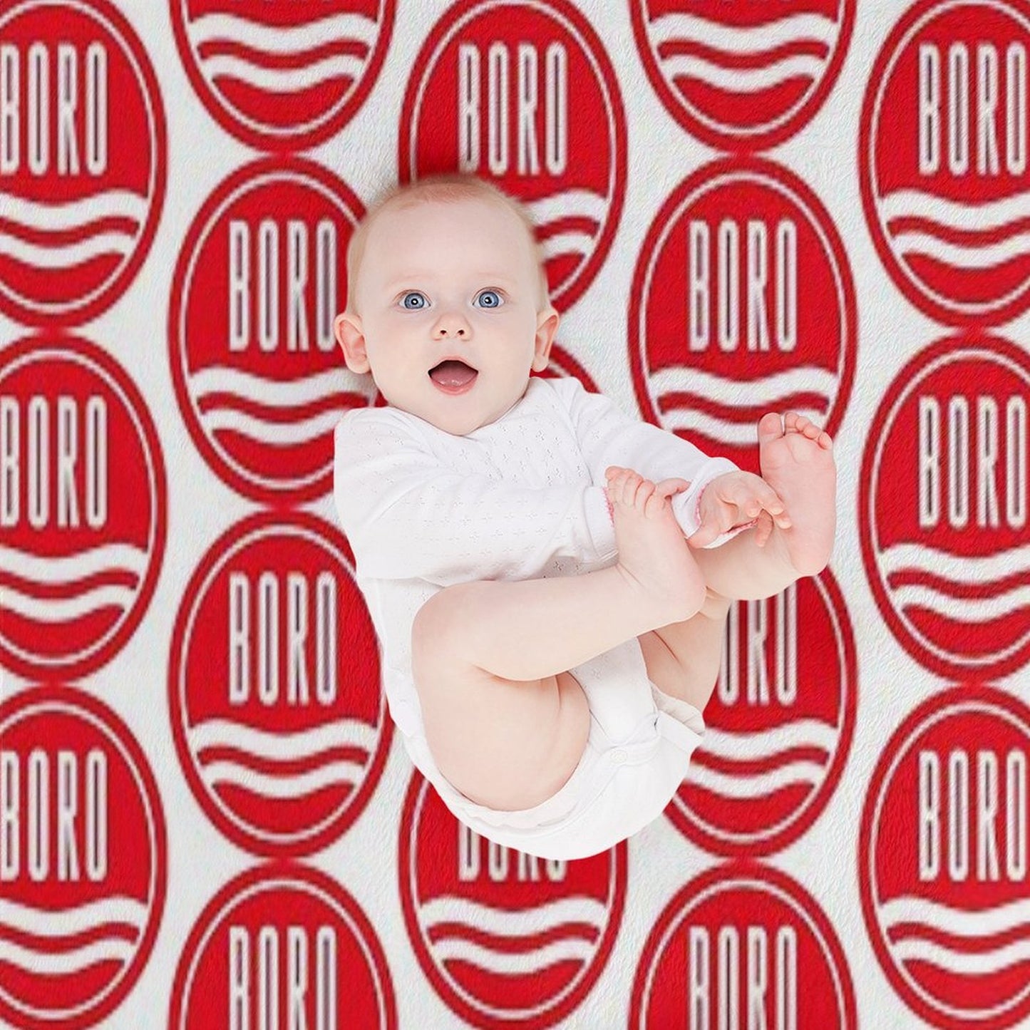 The Imperial Power of The Boro Red Throw Blanket