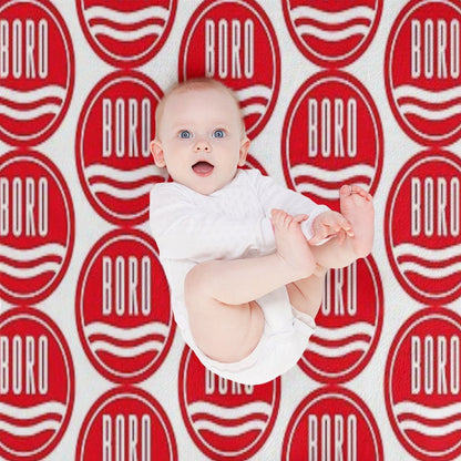 The Imperial Power of The Boro Red Throw Blanket