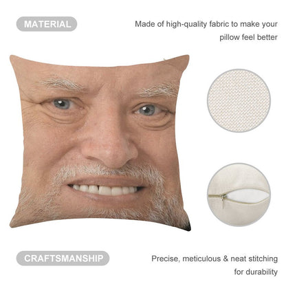 Hide The Pain Harold High Definition Linen Throw Pillow Cover