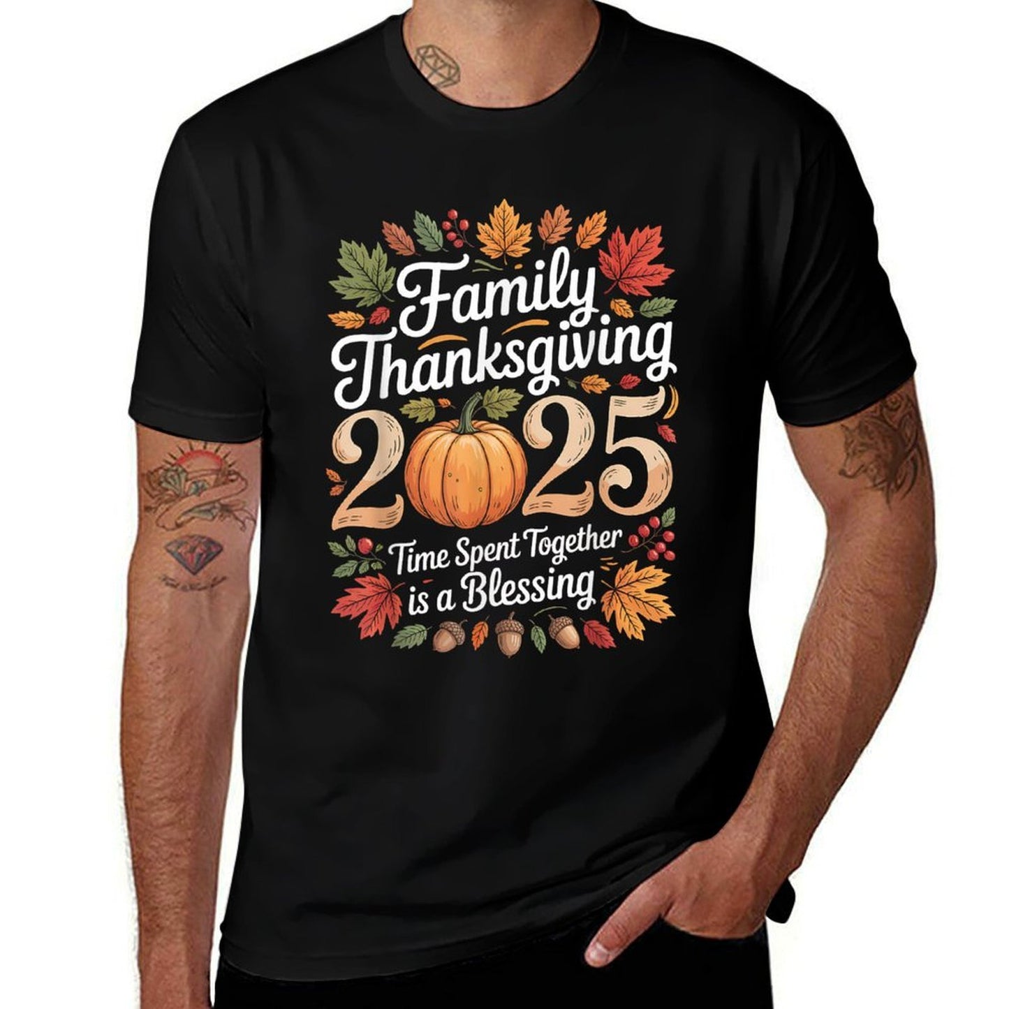 Family Thanksgiving 2025 Thanksgiving Crew Matching Fall  Affordable Price T-Shirt