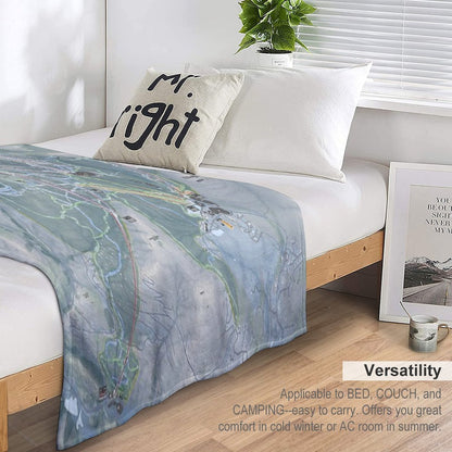 Killington Resort Trail Map Throw Blanket