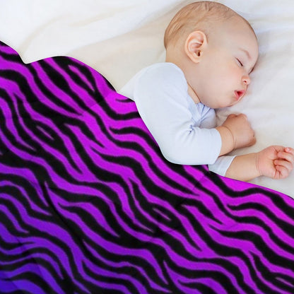 Purple Zebra Print Throw Blanket