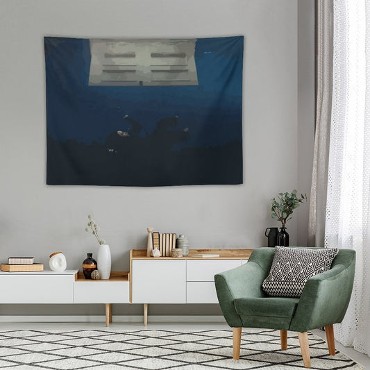 Hit Me Hard And Soft Cover Art Tapestry