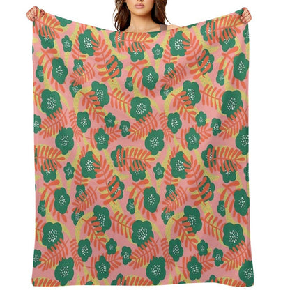 Bright Florals Throw Blanket