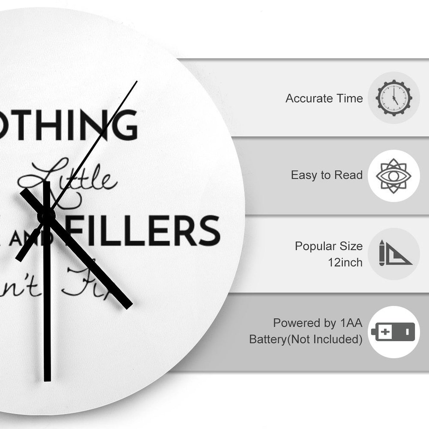 Nothing A Little Botox And Fillers Can't Fix! Wall Clock