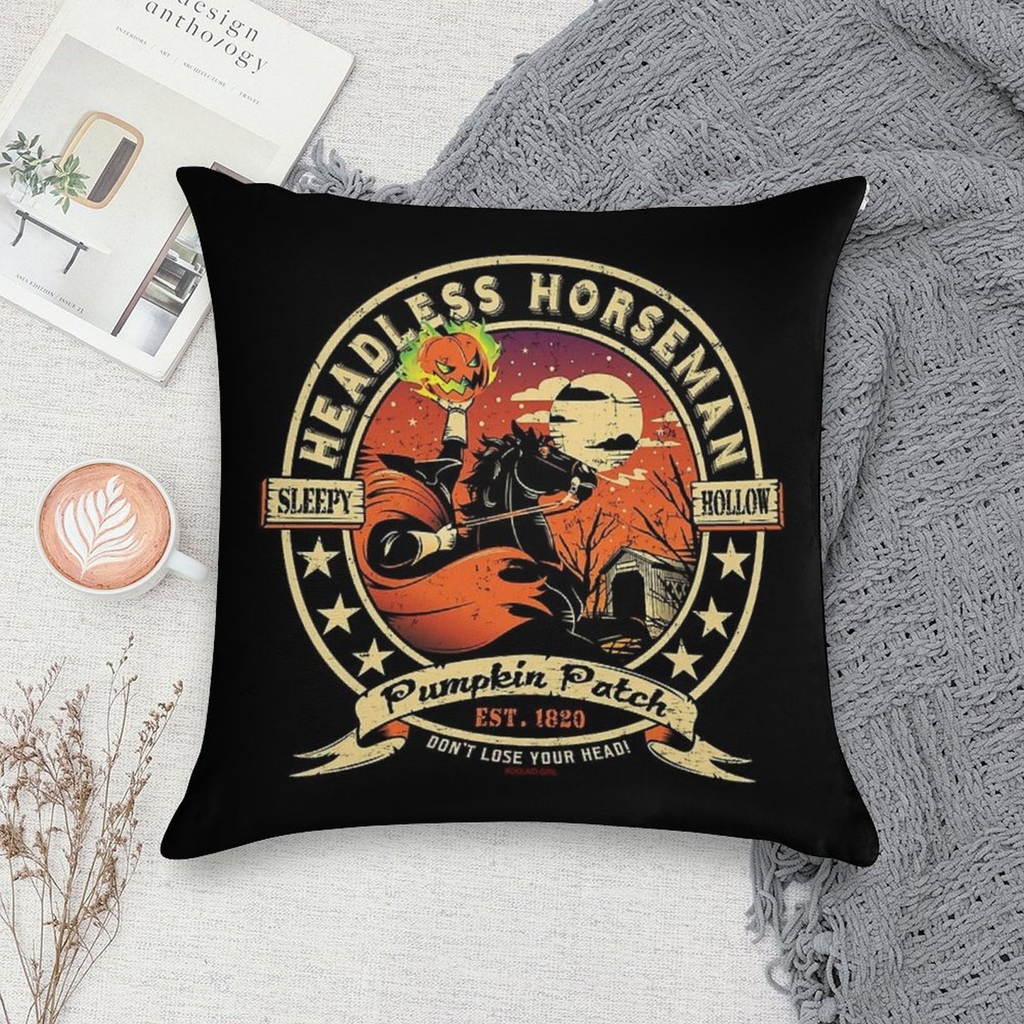 Don't Lose Your Head Now Soft Luxury Feel Throw Pillow
