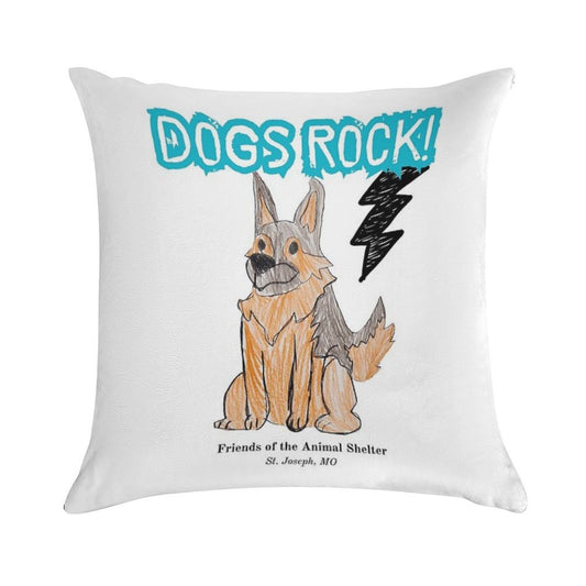 Dogs Rock Soft Multiple Sizes Throw Pillow