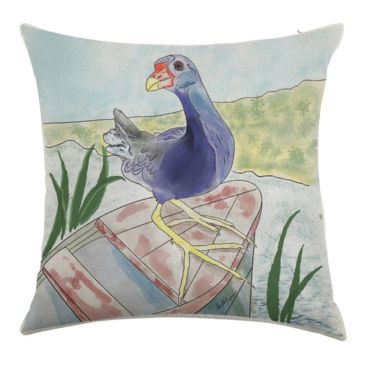 Jewel of The Marsh Linen Throw Pillow Cover
