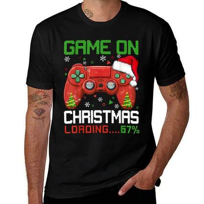Game On Christmas Loading 67 Funny 6 7 Meme Xmas  Lightweight T-Shirt