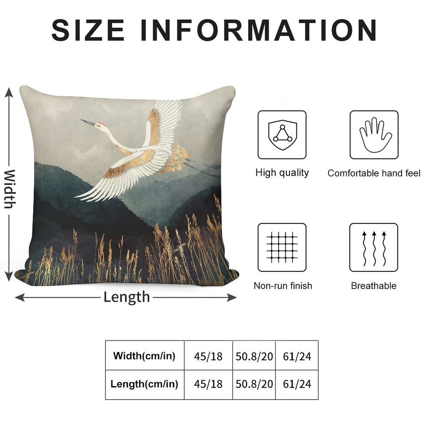 Elegant Flight Soft Warmth Comfort Throw Pillow
