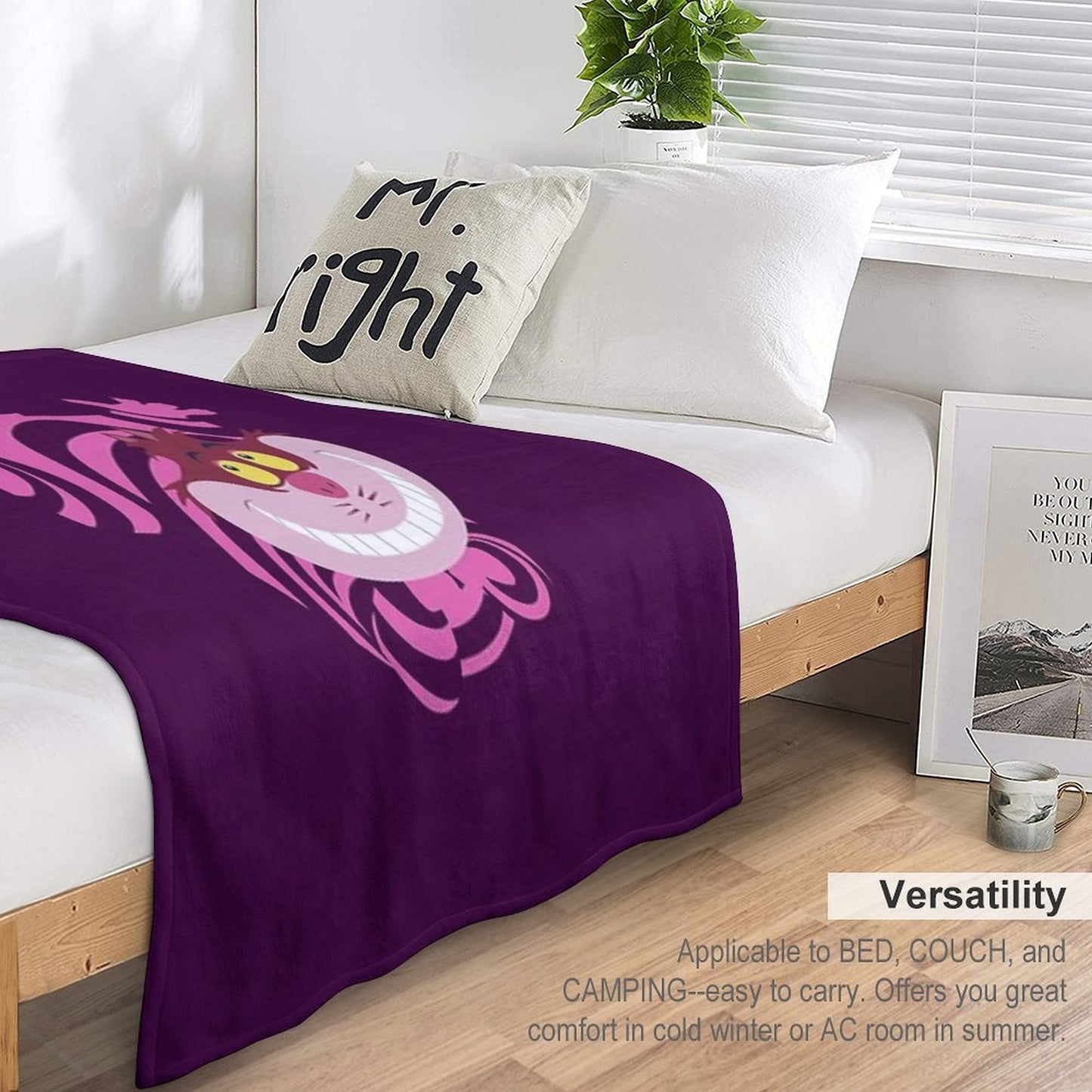 De-Su Art - Cheshire The Cat Throw Blanket