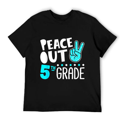 Peace Out 5th Grade Graduation Last Day School 2025 Funny T-Shirt