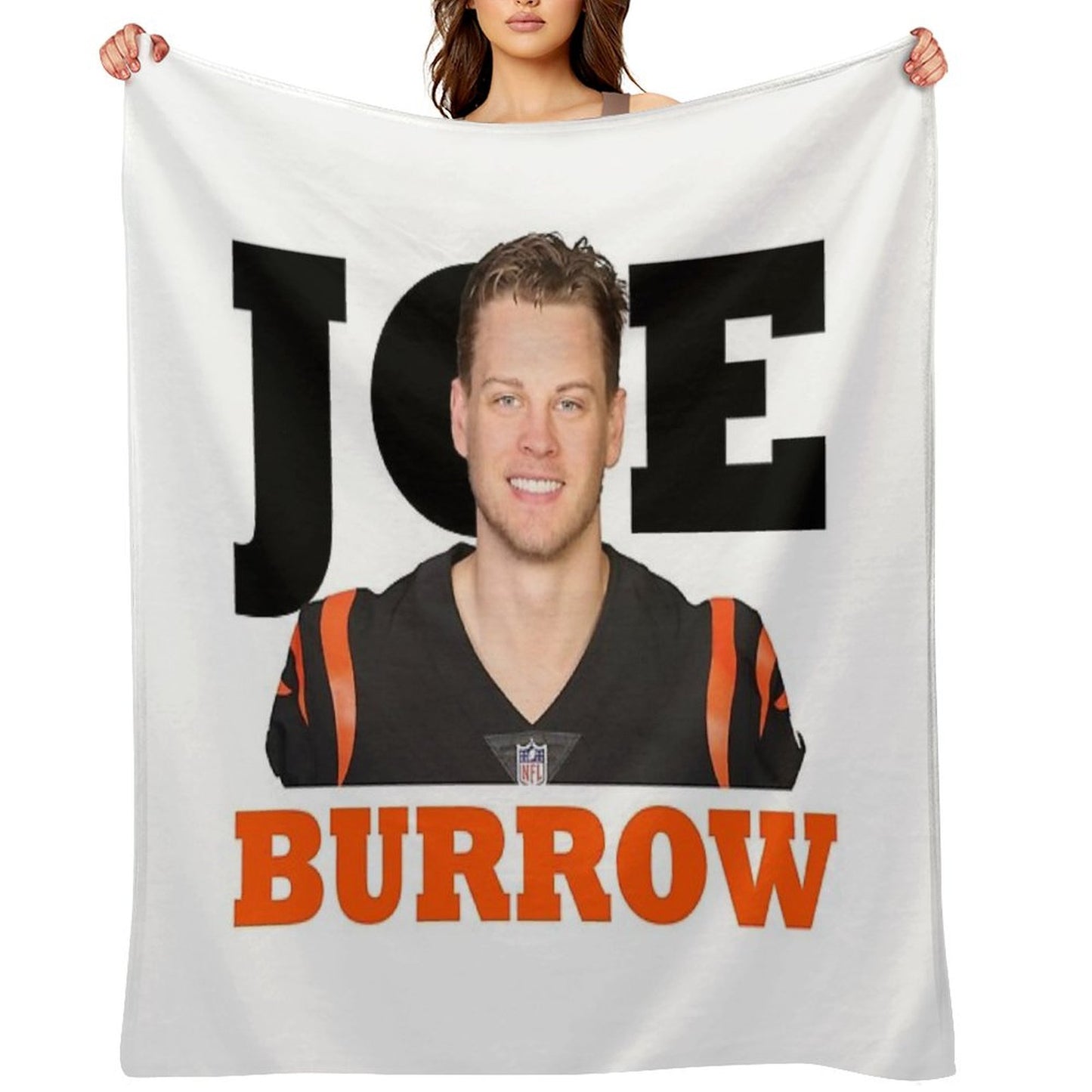 Joe Burrow Bengals Football Throw Blanket