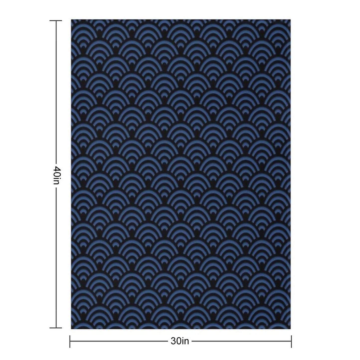 Seigaiha Pattern Throw Blanket