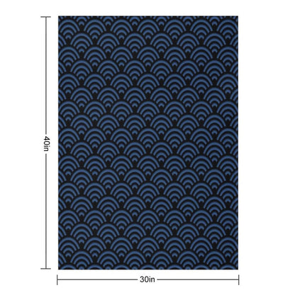 Seigaiha Pattern Throw Blanket
