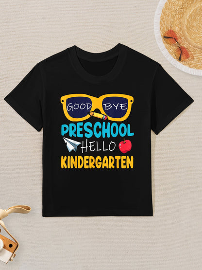 Hello Kindergarten Prek Grad Goodbye Preschool Graduation Kids T-Shirt