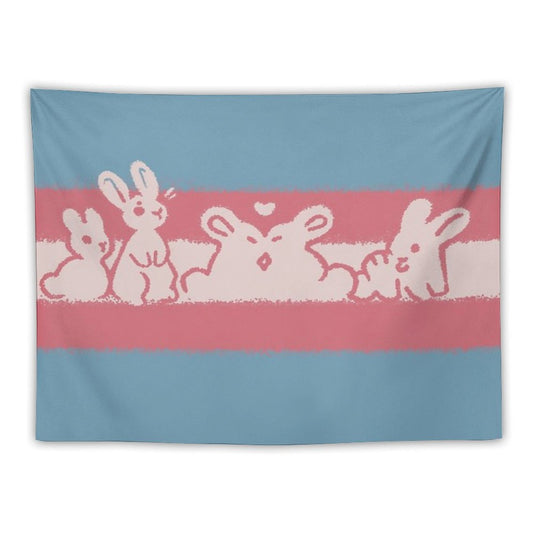 Trans Bun Flag Tapestry