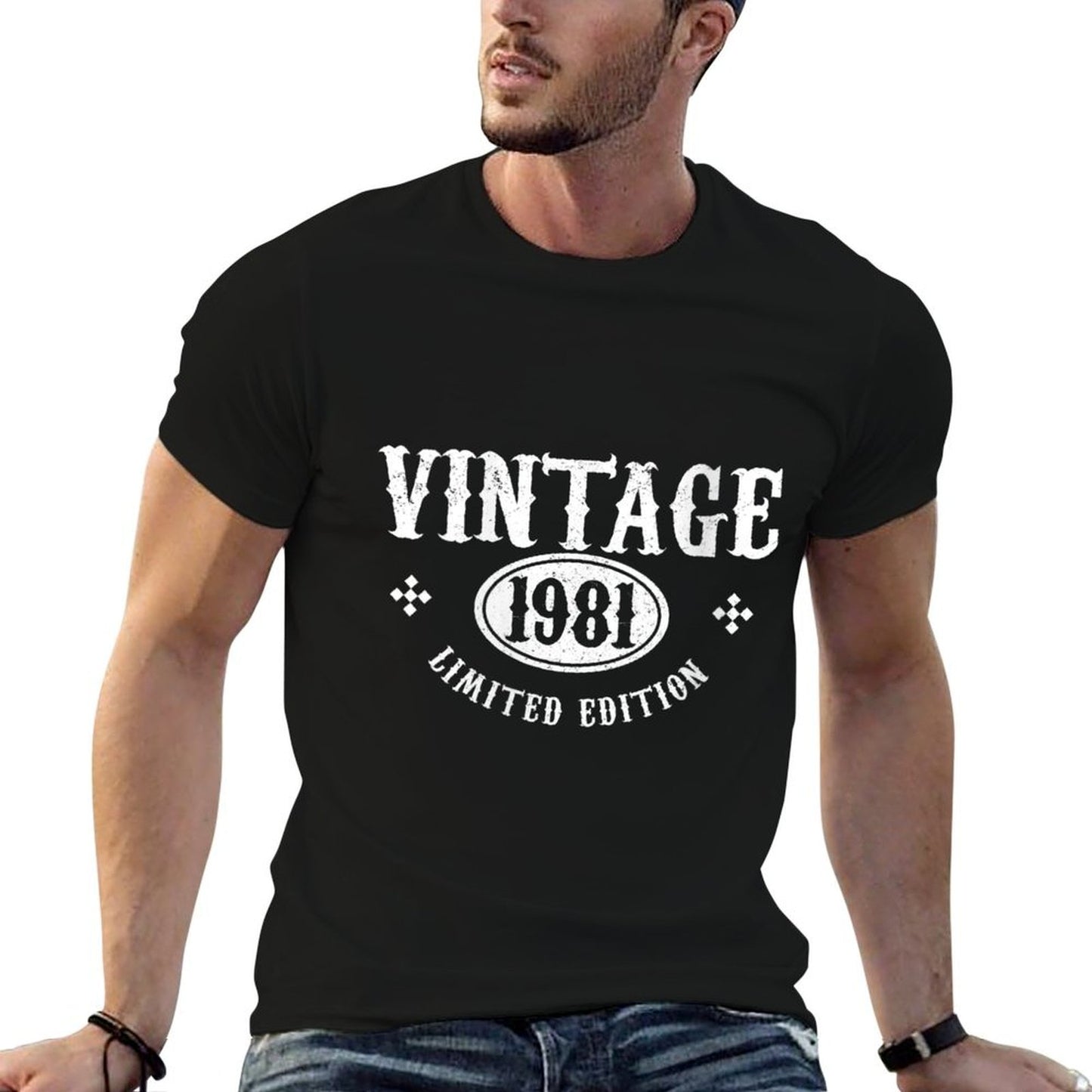 Womens 40th Birthday Gift Funny Vintage 1981 Limited Edition  Summer-ready Fabric T-Shirt