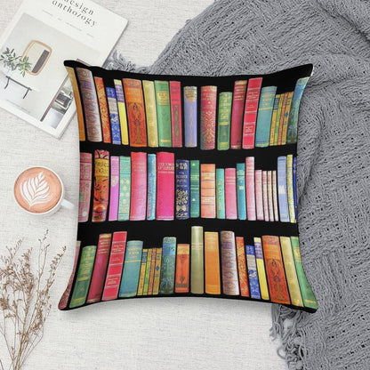 Bookworms Delight  Antique Book Library for Bibliophile Soft Home Decor Throw Pillow