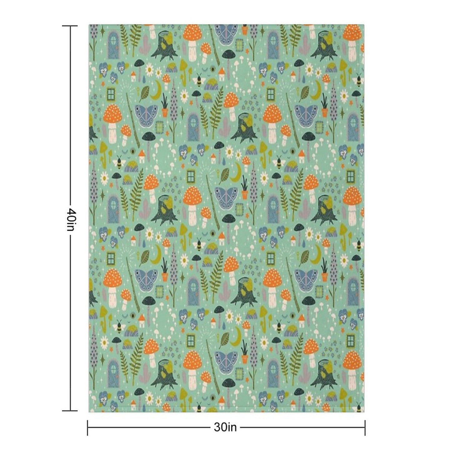 Fairy Garden Throw Blanket