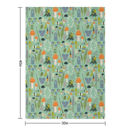 Fairy Garden Throw Blanket