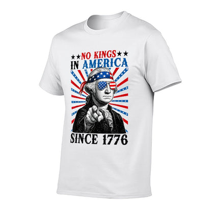 No Kings In America Since 1776 Usa Retro Comfortable T-Shirt