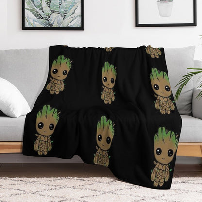 I AM GROOT - Little Chibi Throw Blanket