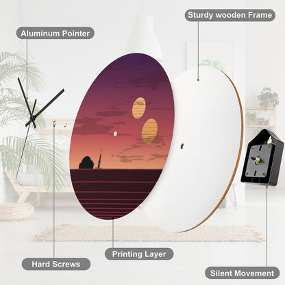 The Binary Sunset Wall Clock