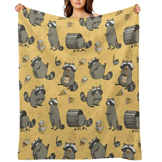 Rascally Raccoons Throw Blanket
