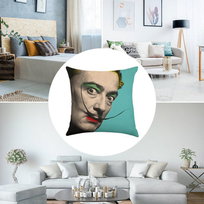 Salvador Dali Linen Throw Pillow Cover