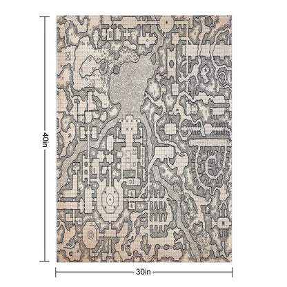 The Winter Tombs - A Massive Dungeon Complex by Dyson Logos Throw Blanket