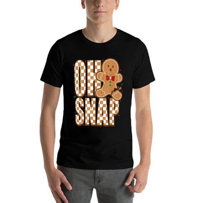 Oh Snap Gingerbread Man Funny Christmas Xmas Men Women Kids  Soft T-Shirt