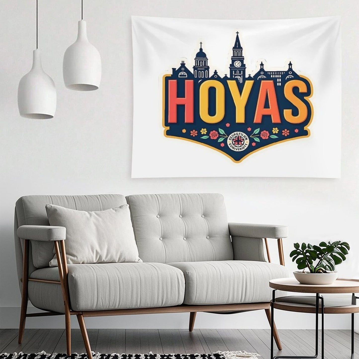 Georgetown Hoyas – Strength, Legacy & Team Spirit  NHK999 Sports Art Tapestry