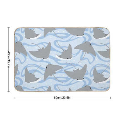 Stingrays - Cownose Ray - Sticker Pack Bath Mat