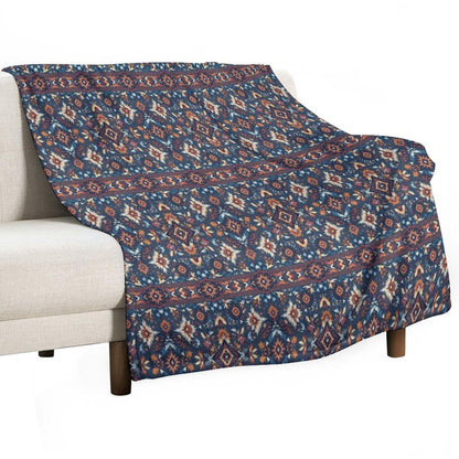 American Indian Fabric Throw Blanket