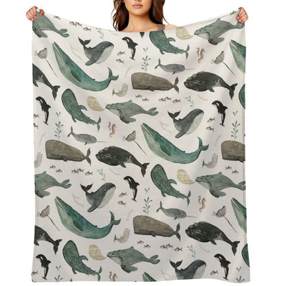 Whale Song Throw Blanket