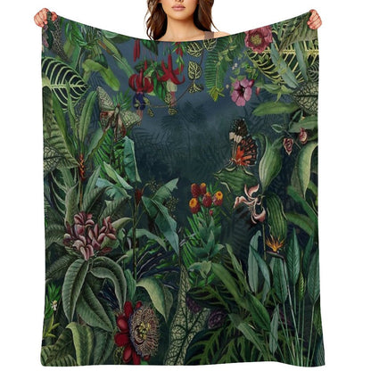 Midnight Rainforest I Throw Blanket