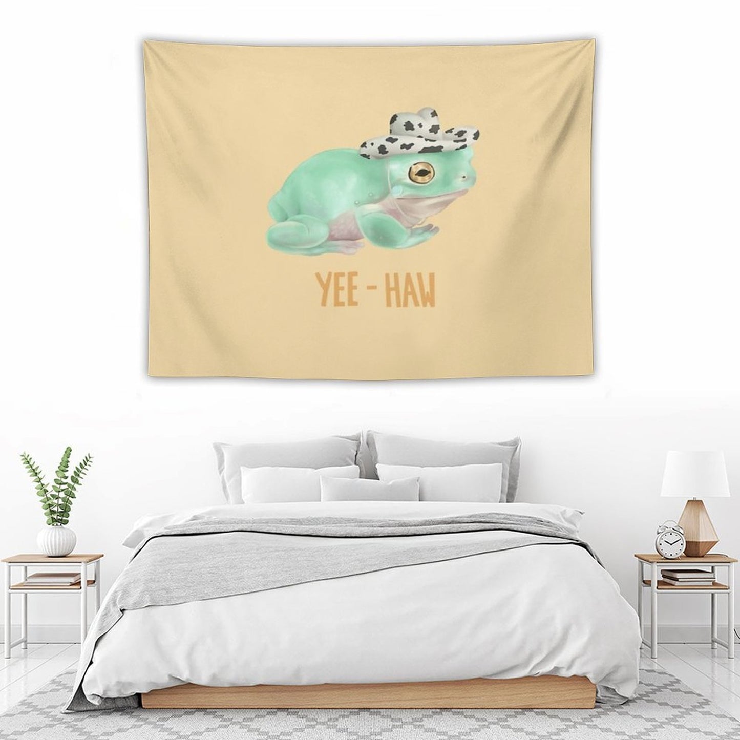 Cowboy Frog Tapestry