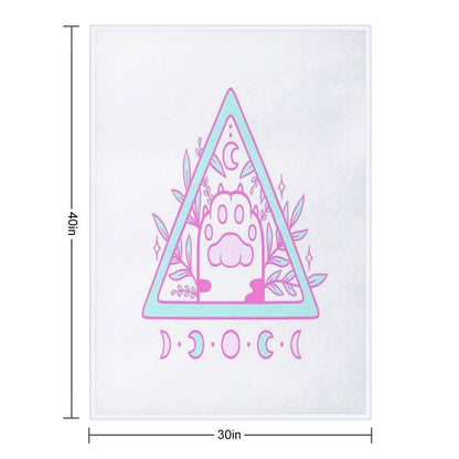 Witchy Cat Paw 02  Nikury Throw Blanket