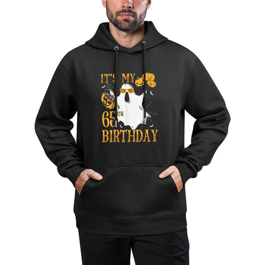 Happy Halloween Its My 65th Birthday Funny 65 Years Old Adjustable Hood Hoodie