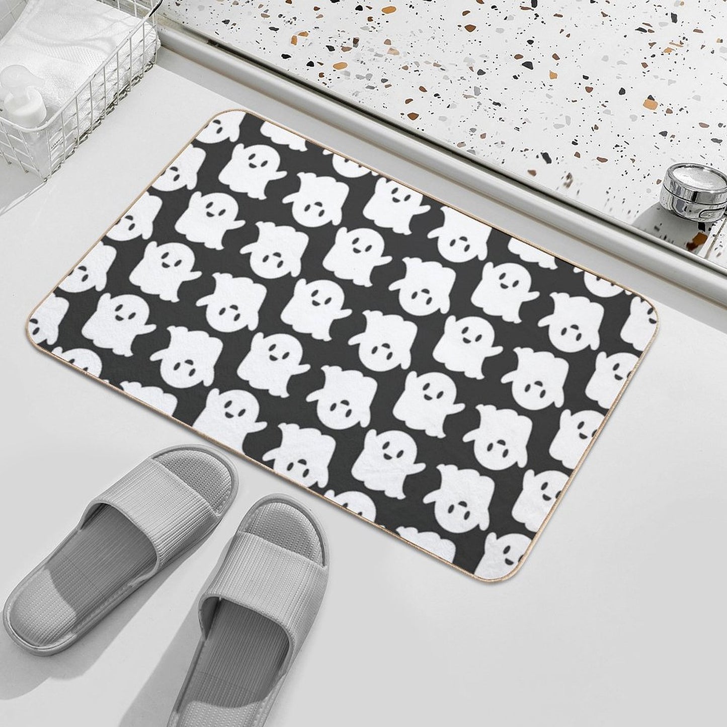Cute Ghosts Bath Mat