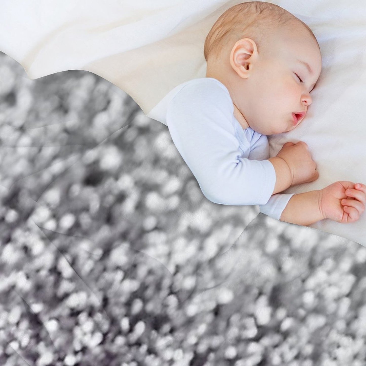 Dark Night Purple Black Silver Glam #1 (Photo of Glitter Only - Not Reflective) Throw Blanket