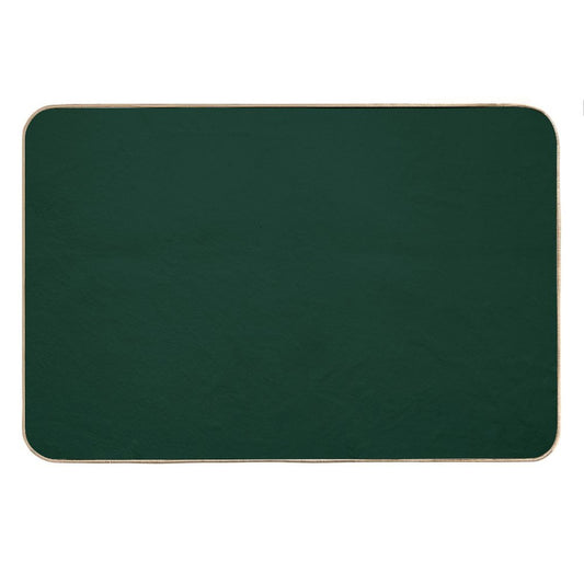 Solid Dark Green Bath Mat
