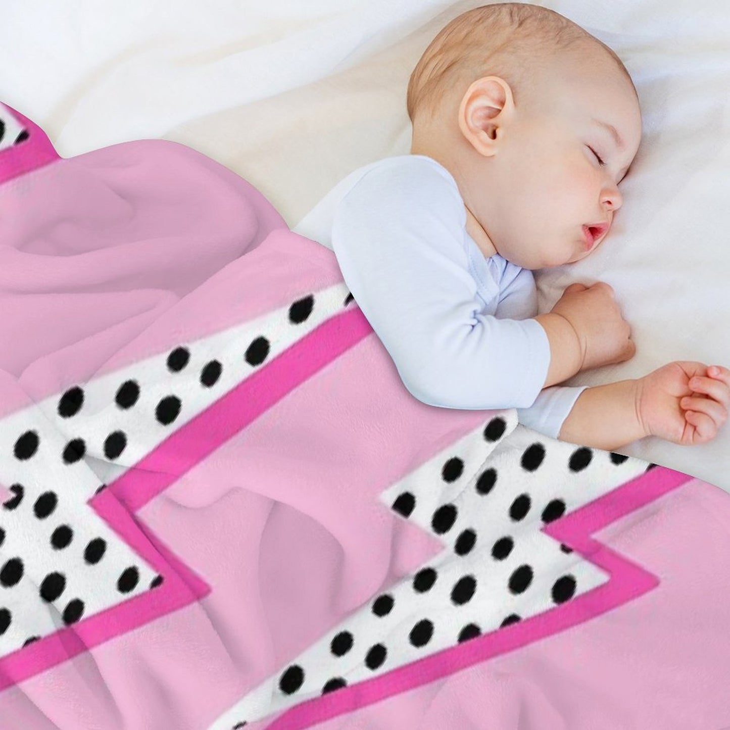 Pink Lightning Bolt Throw Blanket