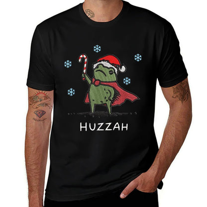 Huzzah Frog Knight Funny Sword Meme Quote Christmas  Trendy Pattern T-Shirt