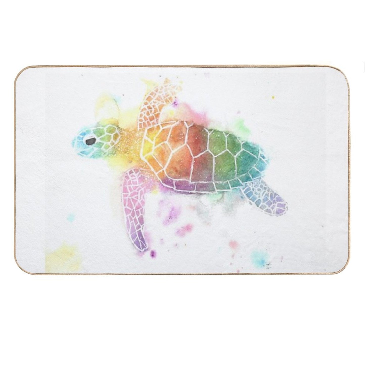 Watercolour Turtle Bath Mat